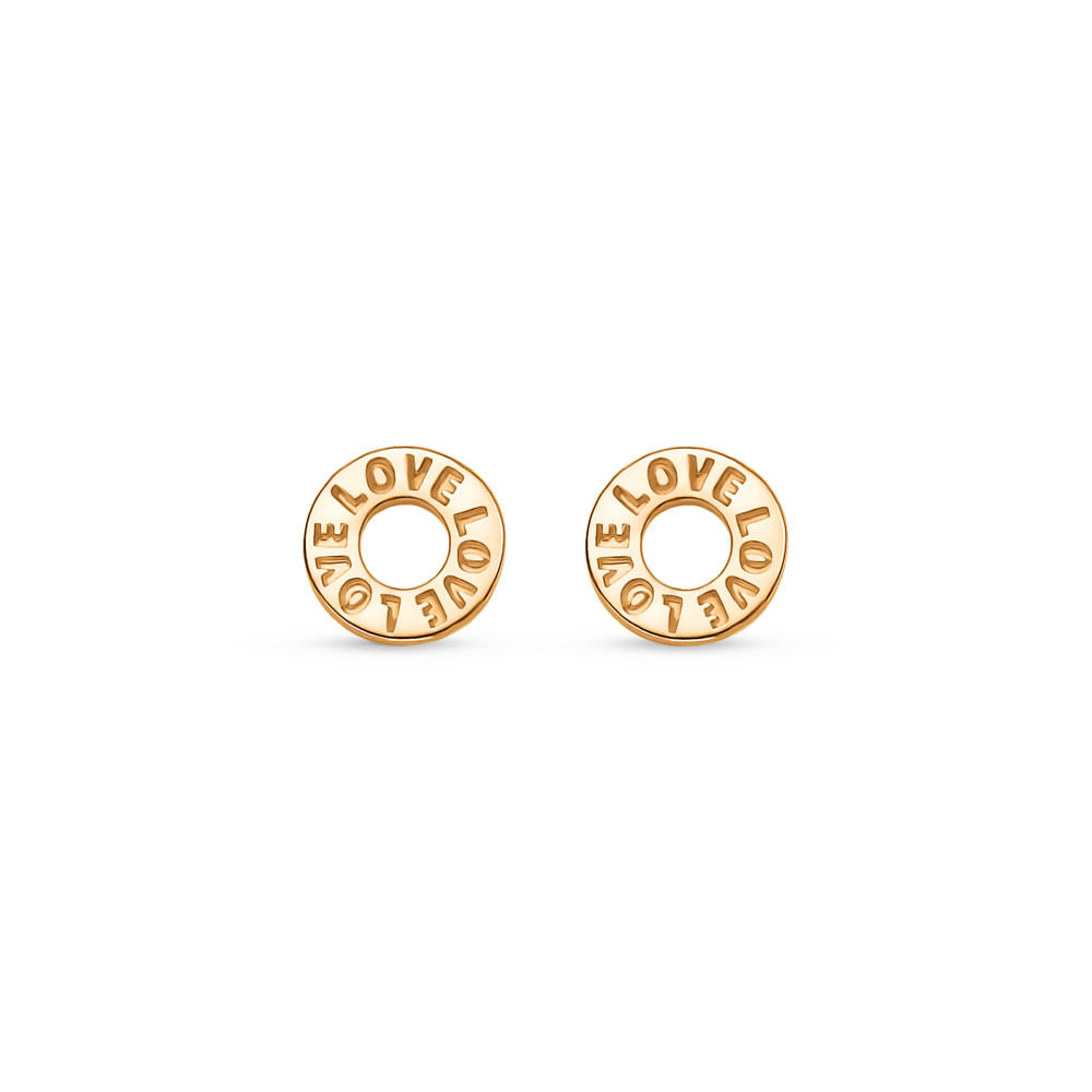 Brinco Baby Círculos em Ouro Rosé 18k