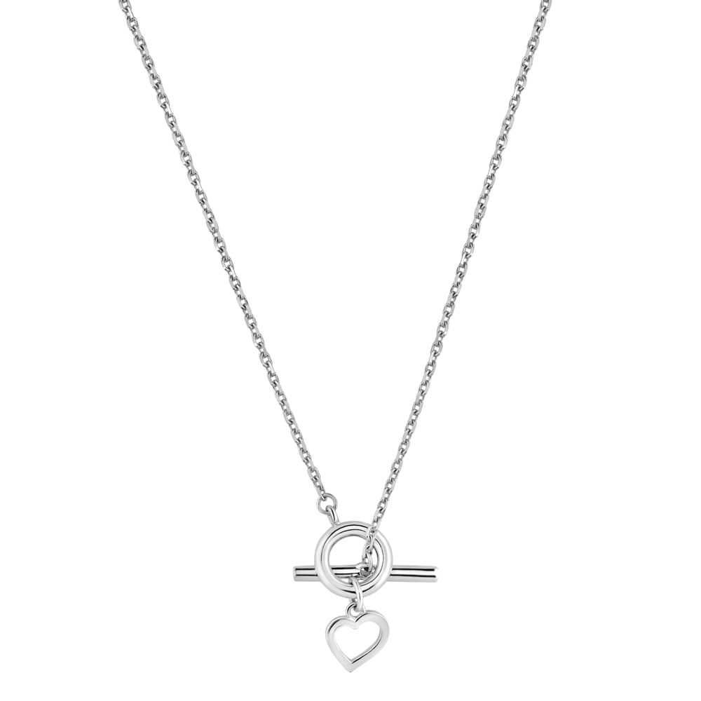 Colar Life Love em Prata 925 Fecho T, 50cm