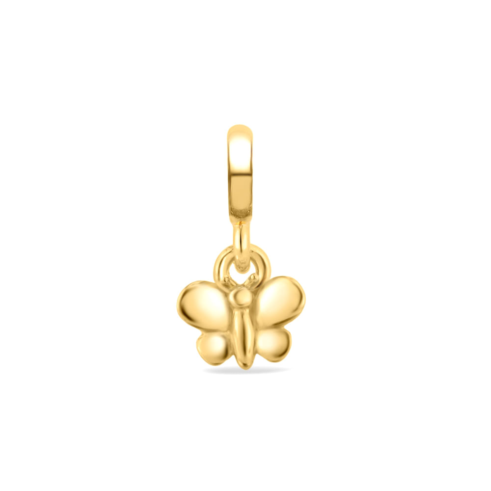 Pingente Life Banho Ouro Amarelo Borboleta