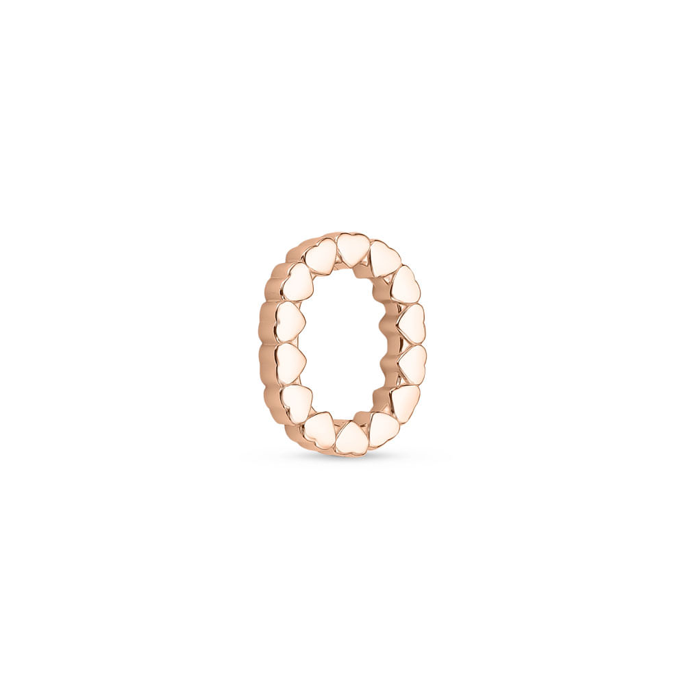Pingente Life Connection Corações com Banho de Ouro Rosé