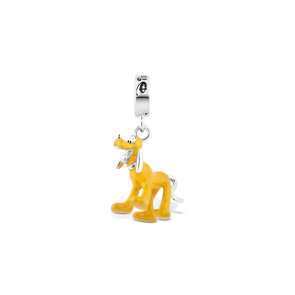 Pingente Life Disney Pluto em Prata 925 com Esmalte