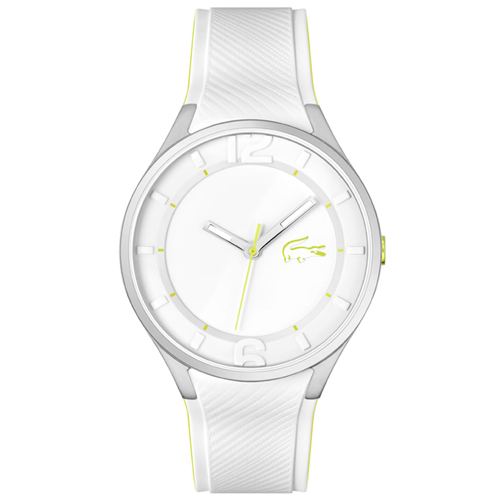 Relógio Lacoste Masculino Borracha Branca 2011269