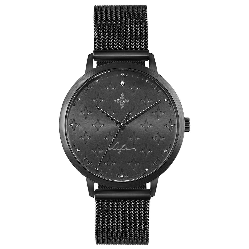 Relógio Life Conquistas Feminino Aço Preto