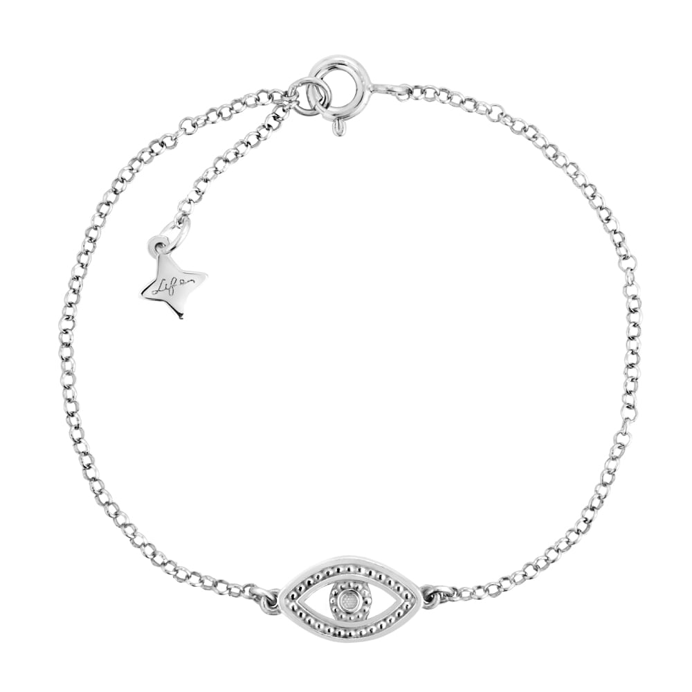 Pulseira Life Amuleto Olho Grego Prata