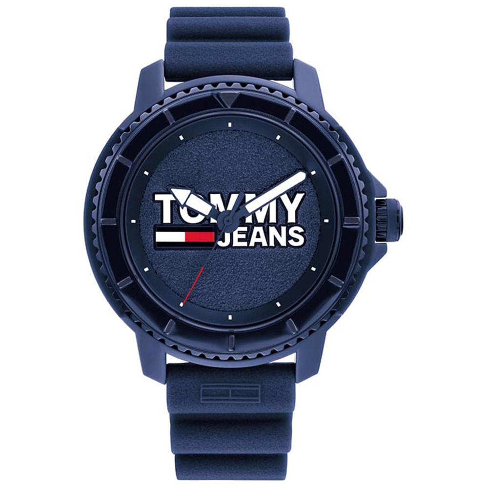 Relógio Tommy Jeans Masculino Borracha Azul 1792000