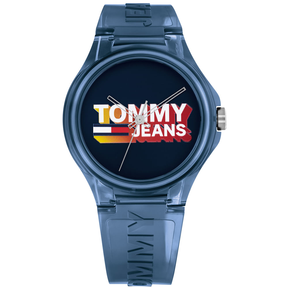 Relógio Tommy Jeans Masculino Borracha Azul 1720028