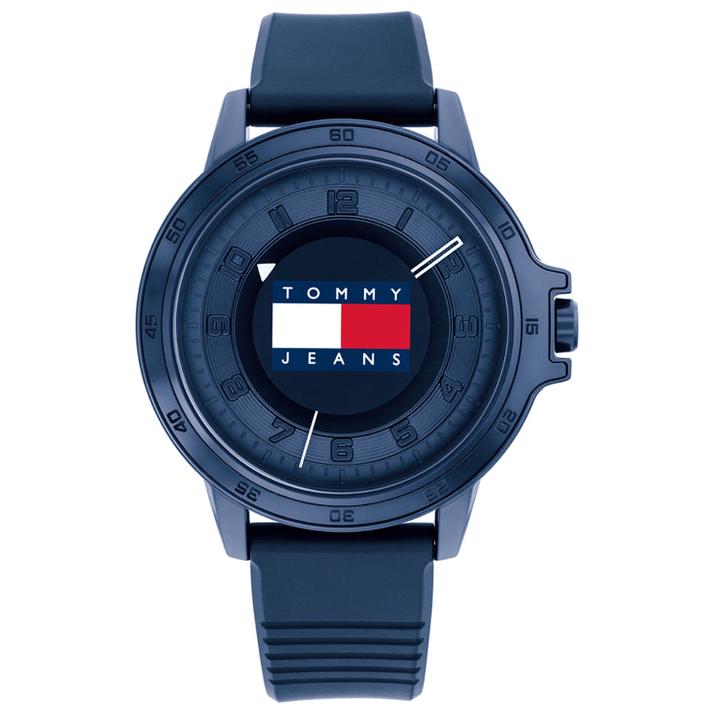 Relógio Tommy Jeans Masculino Borracha Azul 1792034