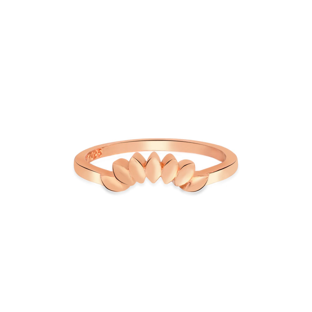 Anel Life Marquise em Liga Rosé com Banho de Ouro Rosé 18k