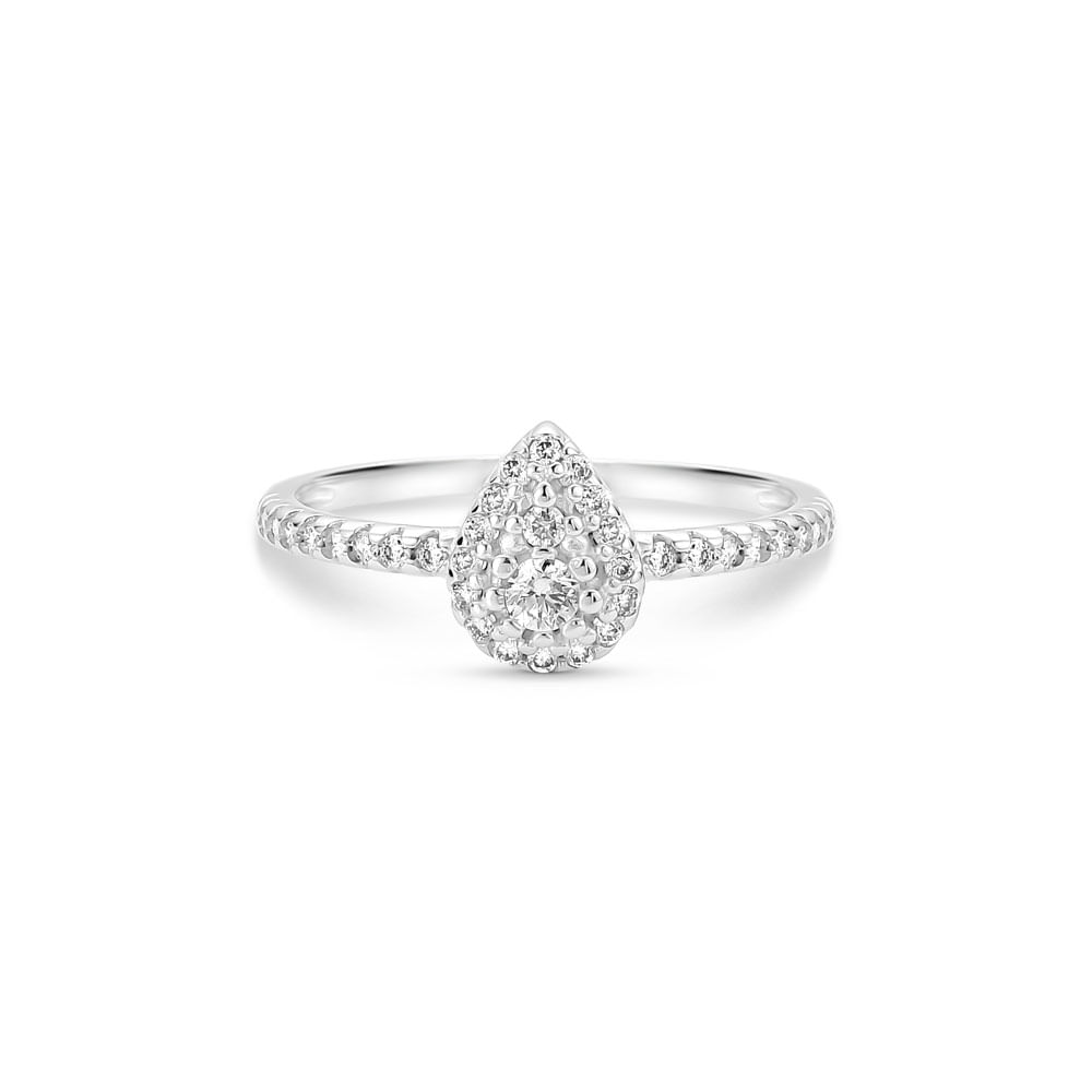 Anel Lumina em Ouro Branco 18k com Diamantes