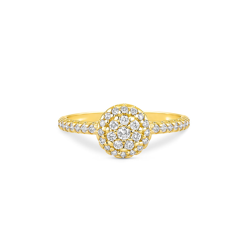 Anel Lumina em Ouro Amarelo 18k com Diamantes 0,49 ct