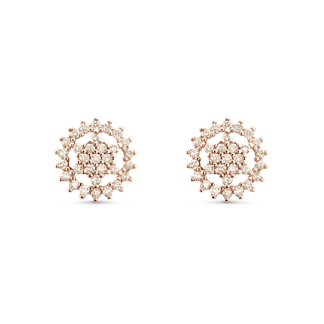 Brinco Raiyah em Ouro Rosé 18k com Diamantes Brown