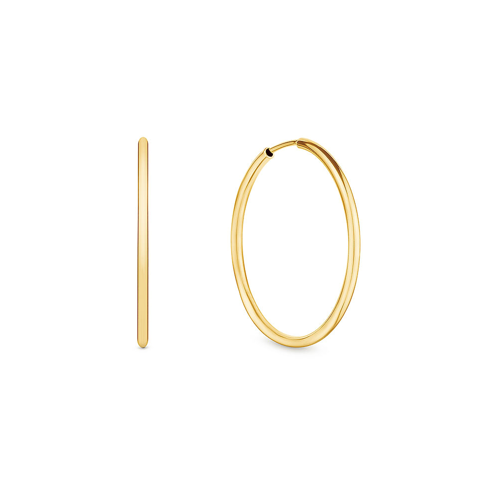 Argola Redonda em Ouro Amarelo 18k, 22mm