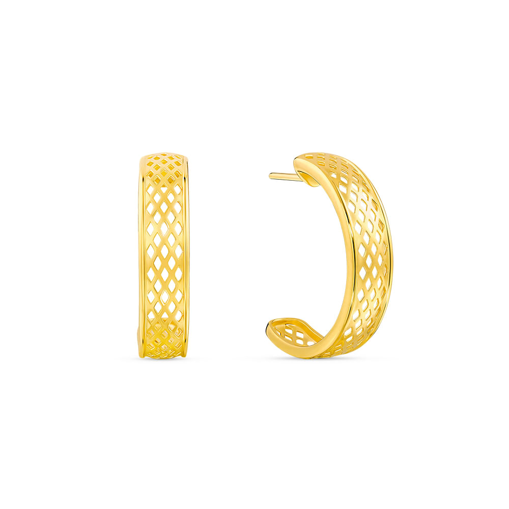 Brinco Argola Piton em Ouro Amarelo 18k, 24mm