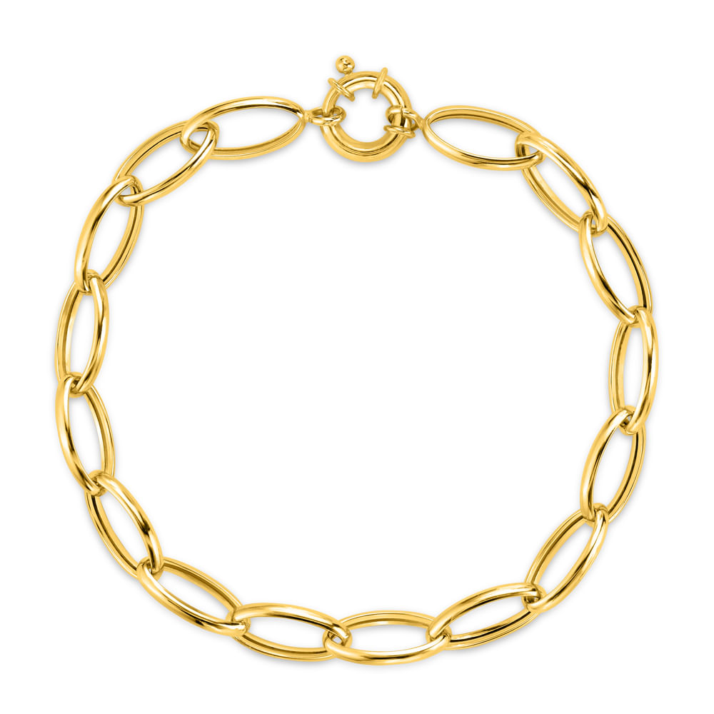Pulseira Oval em Ouro Amarelo 18k