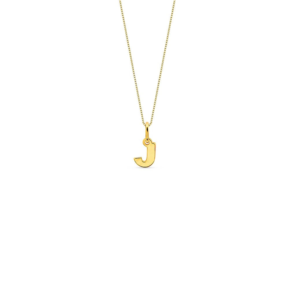 Pingente Letra J em Ouro Amarelo 18k