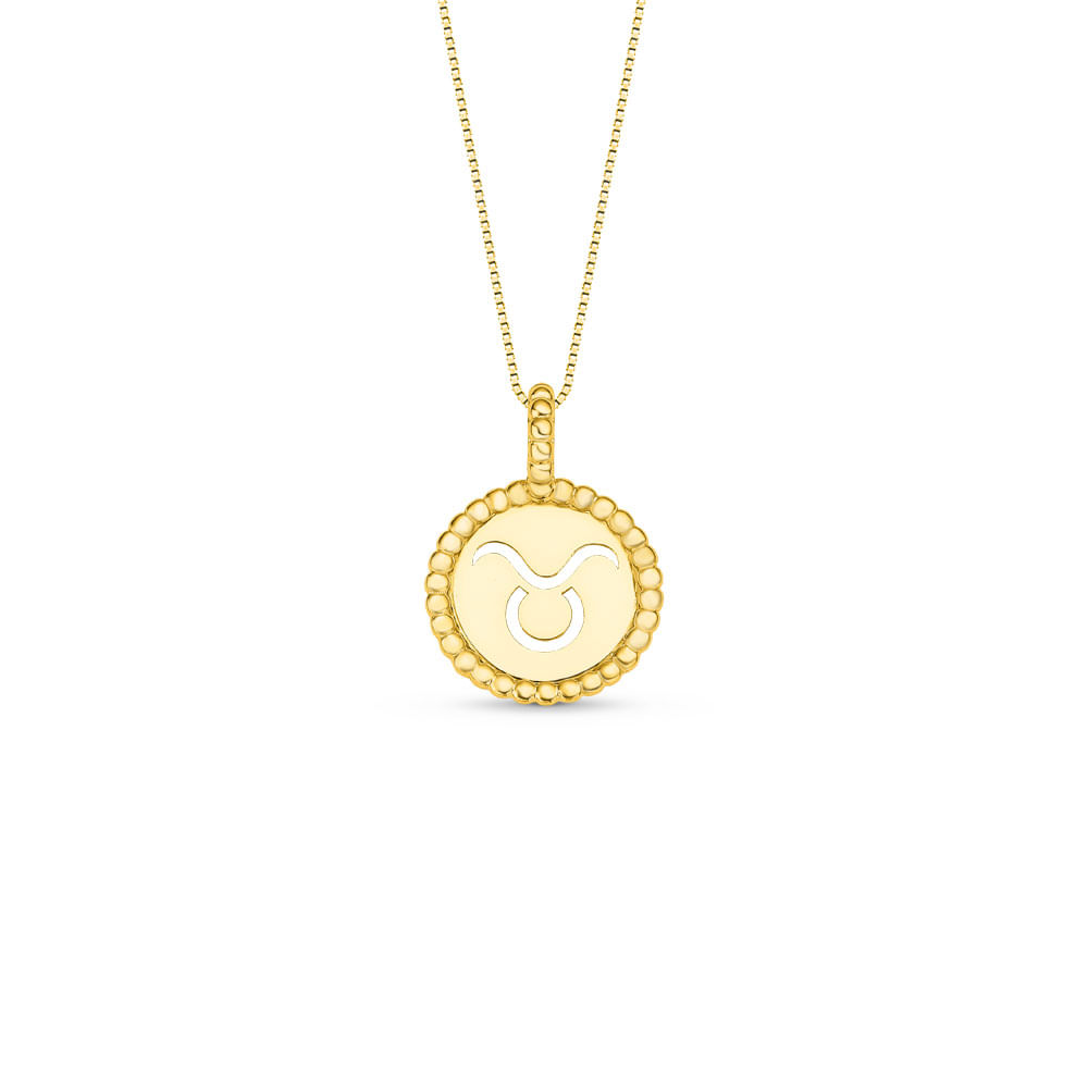 Pingente Signo Touro em Ouro Amarelo 18k