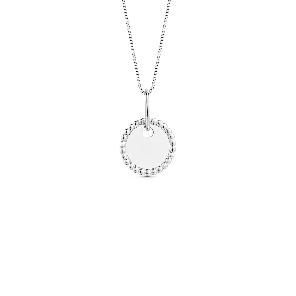 Pingente Personalizável em Ouro Branco 18k
