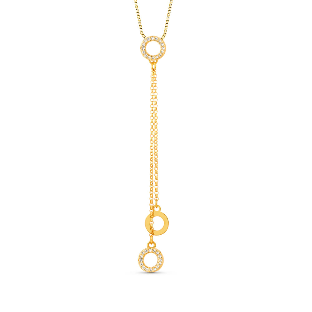 Pingente Gold Circle em Ouro Amarelo 18k com Diamantes