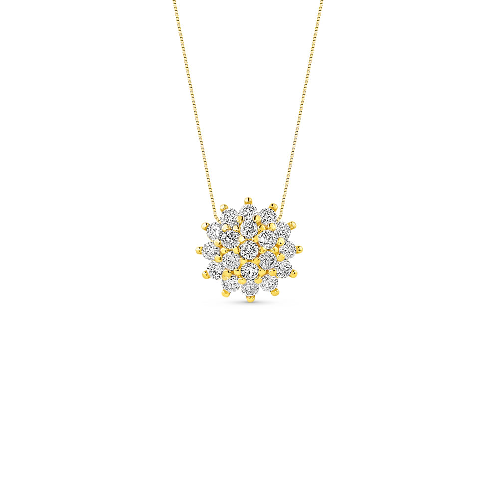 Pingente Lyra em Ouro Amarelo 18k com Diamantes