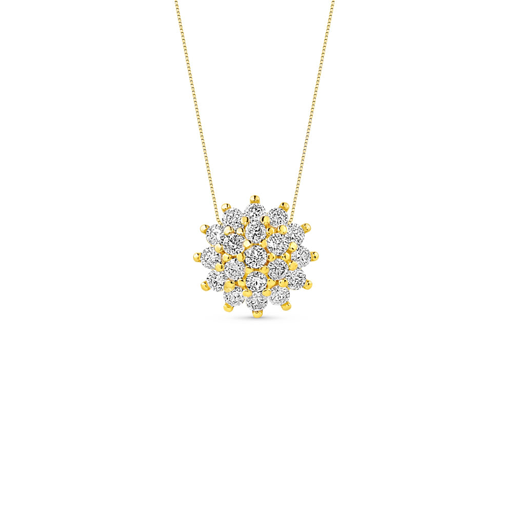 Pingente Lyra em Ouro Amarelo 18k com Diamantes