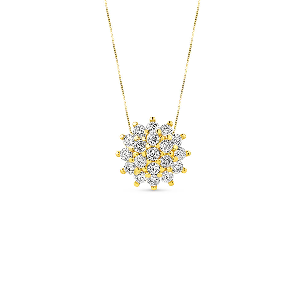 Pingente Lyra em Ouro Amarelo 18k com Diamantes 0,57 ct, 11mm