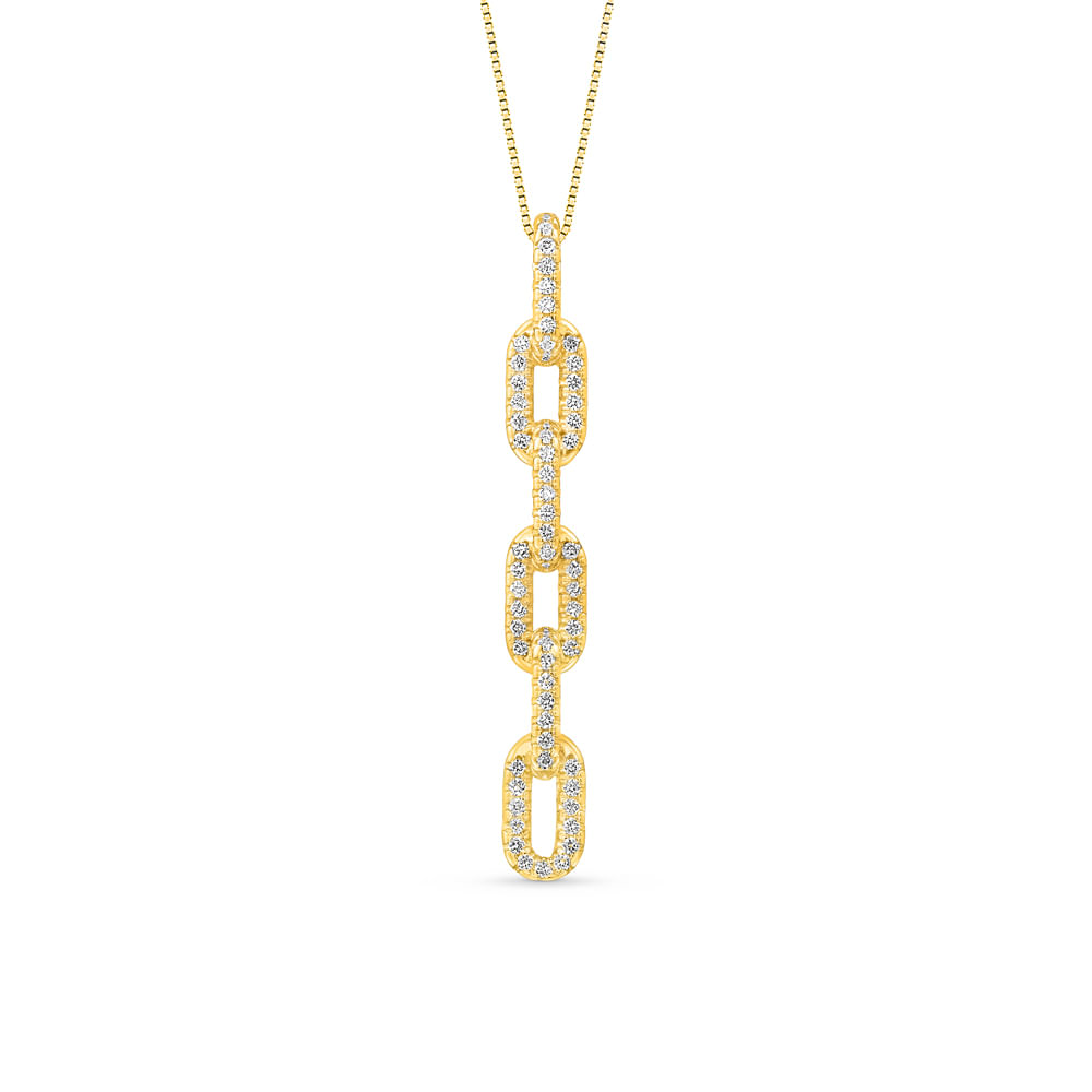 Pingente Chains em Ouro Amarelo 18k com Diamantes