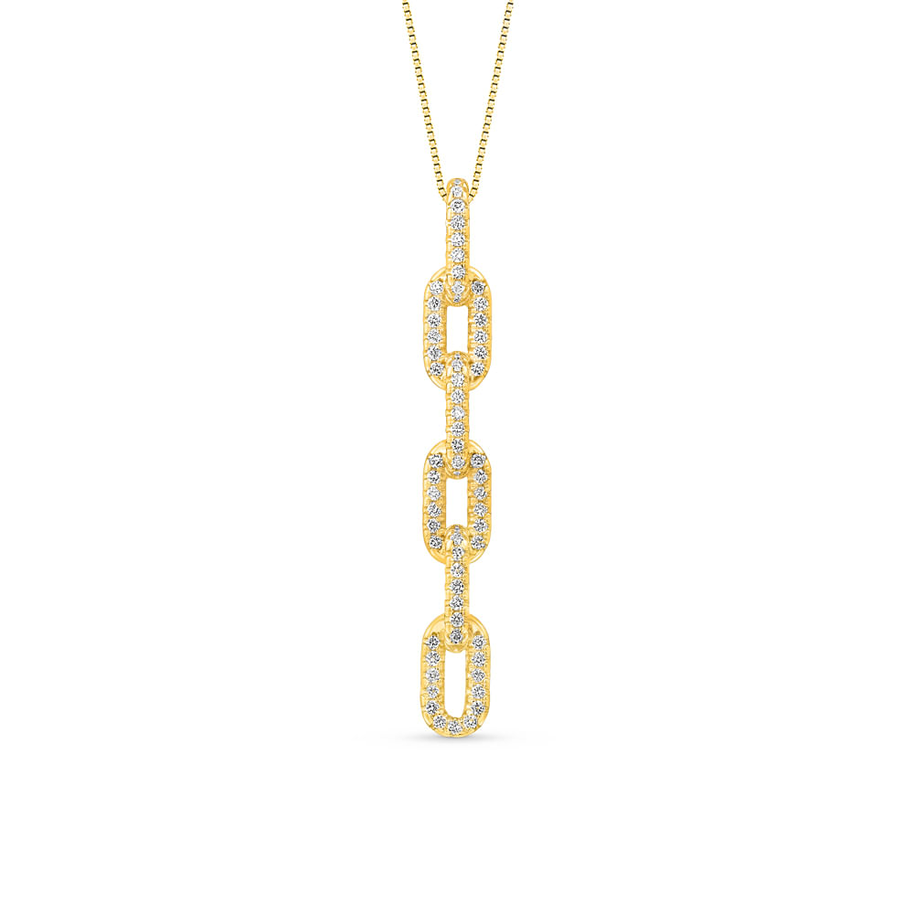 Pingente Chains em Ouro Amarelo 18k com Diamantes, 37.5mm