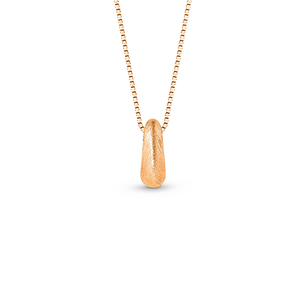 Pingente Bombe Escovado em Ouro Rosé 18k, 12mm