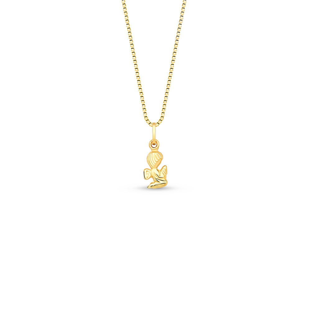 Pingente Icones Anjo da Guarda em Ouro Amarelo 18k