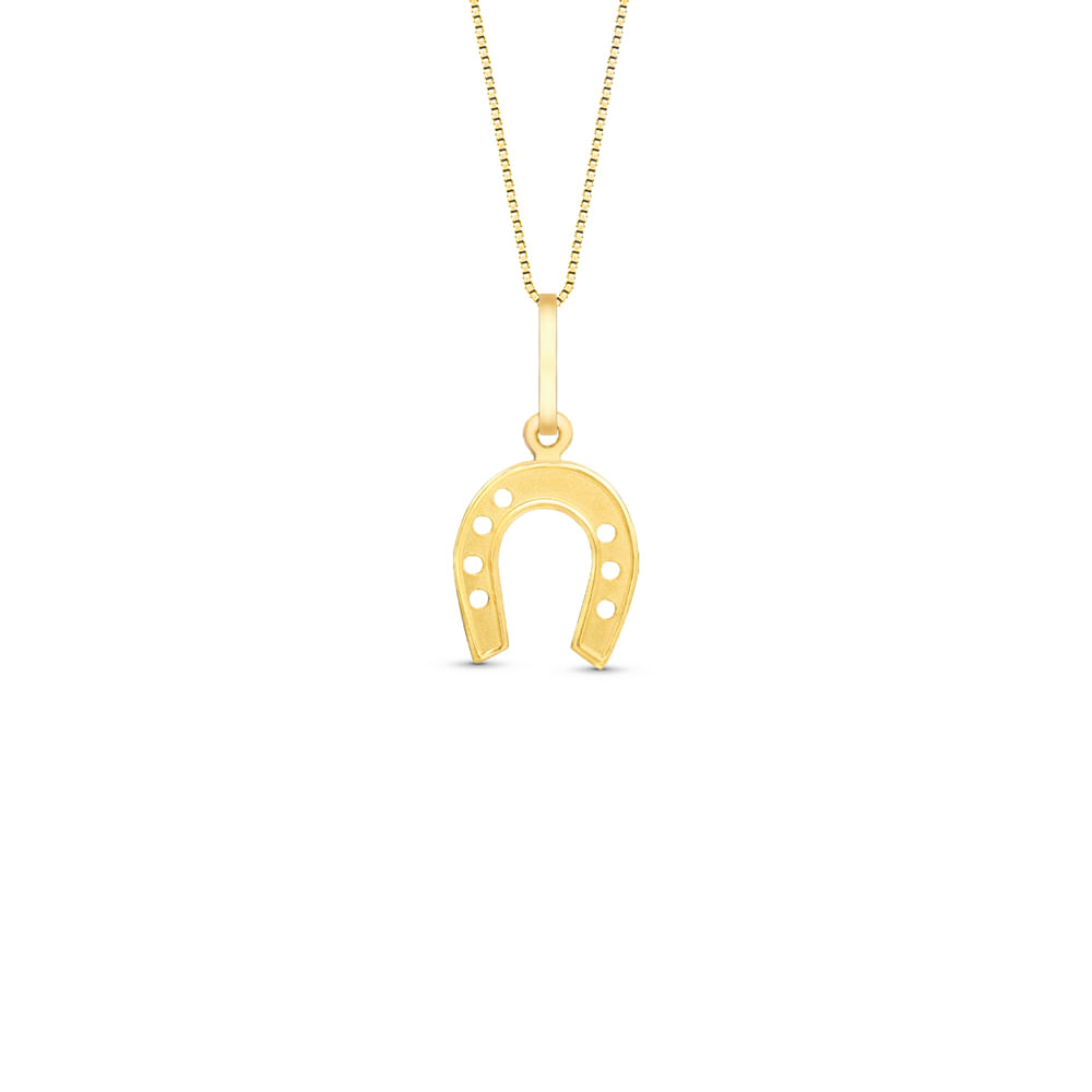 Pingente Icones Ferradura em Ouro Amarelo 18k, 17.5mm