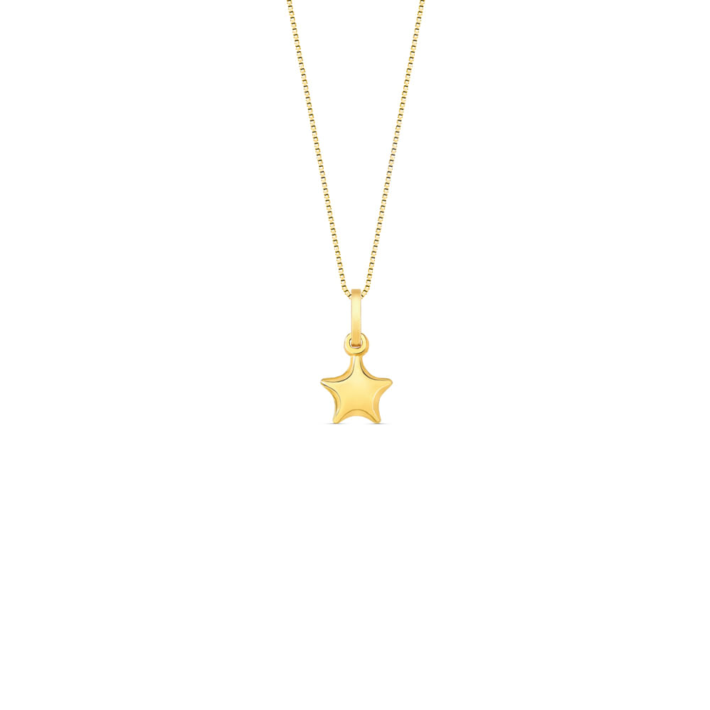 Pingente Icones Estrela em Ouro Amarelo 18k, 5mm