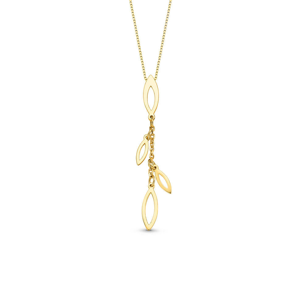 Pingente Gold Leaf em Ouro Amarelo 18k