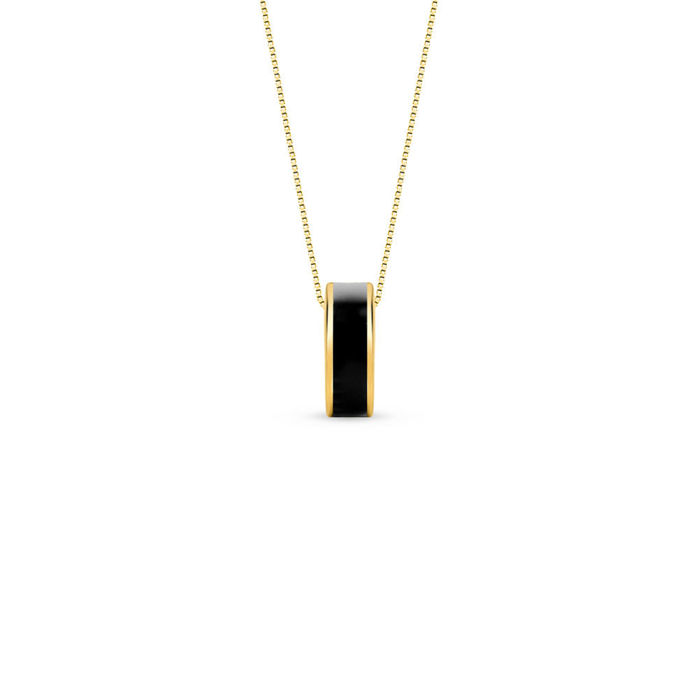 Pingente Square em Ouro Amarelo 18k com Esmalte, 8mm