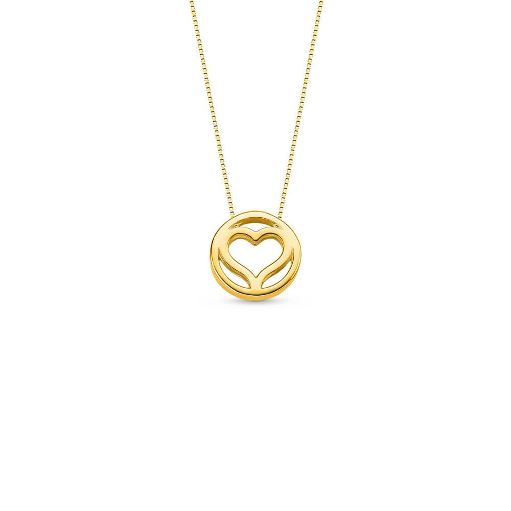 Separador Mama Coração em Ouro Amarelo 18k