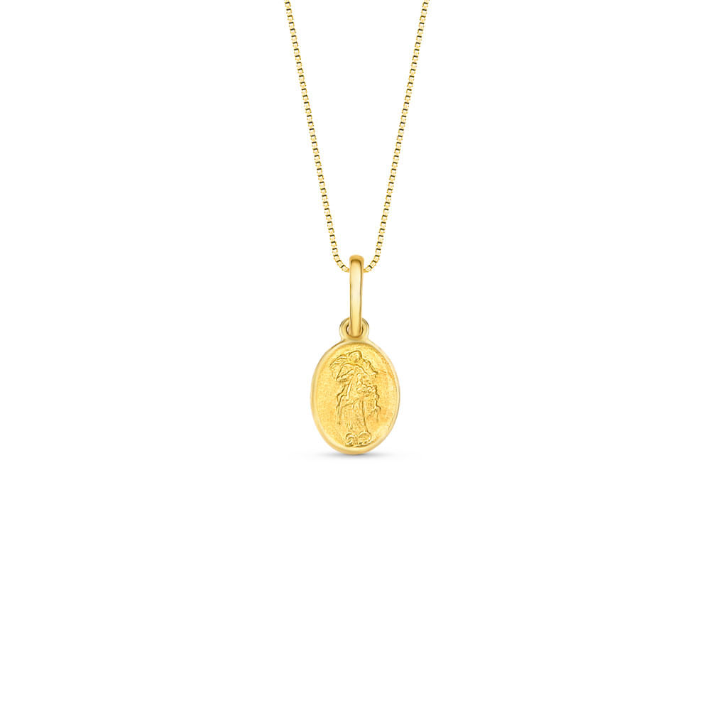 Pingente Medalha N.Sra. Desatadora dos Nós em Ouro Amarelo 18k, 14.5mm