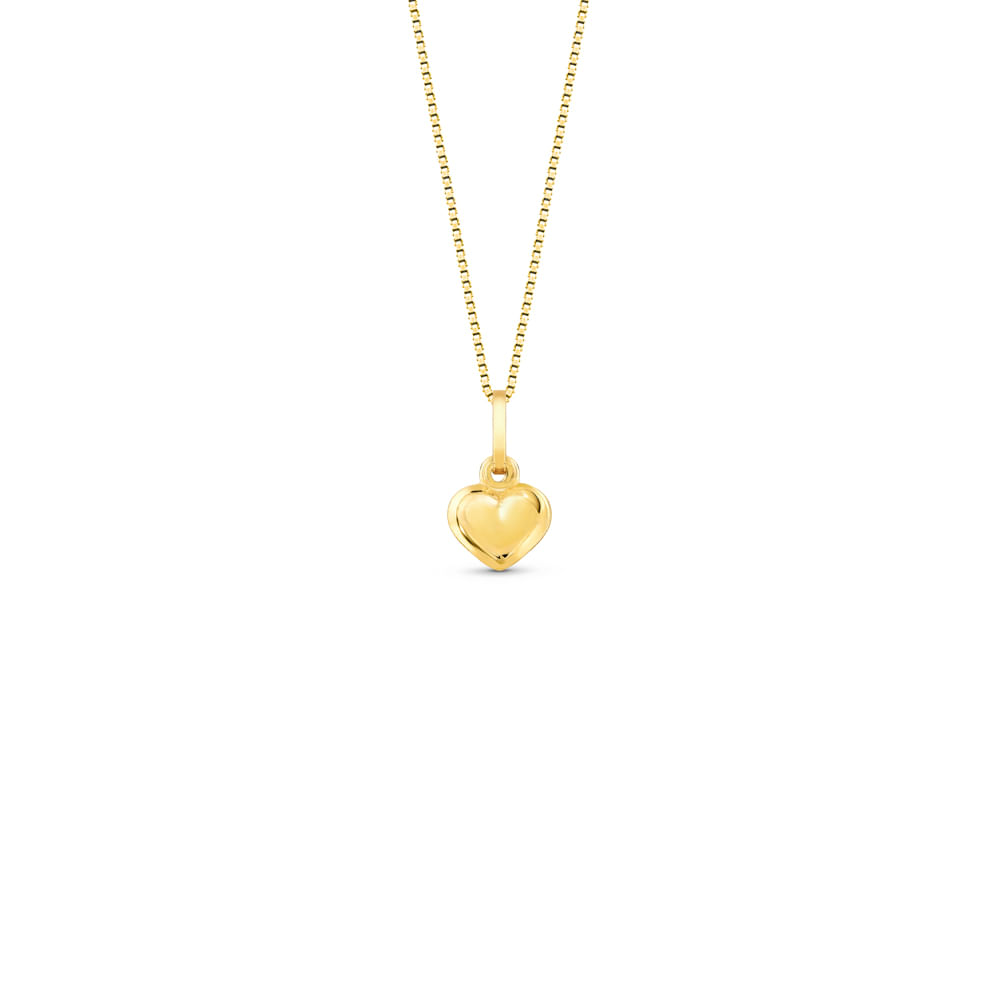 Pingente Icones Coração em Ouro Amarelo 18k, 11mm