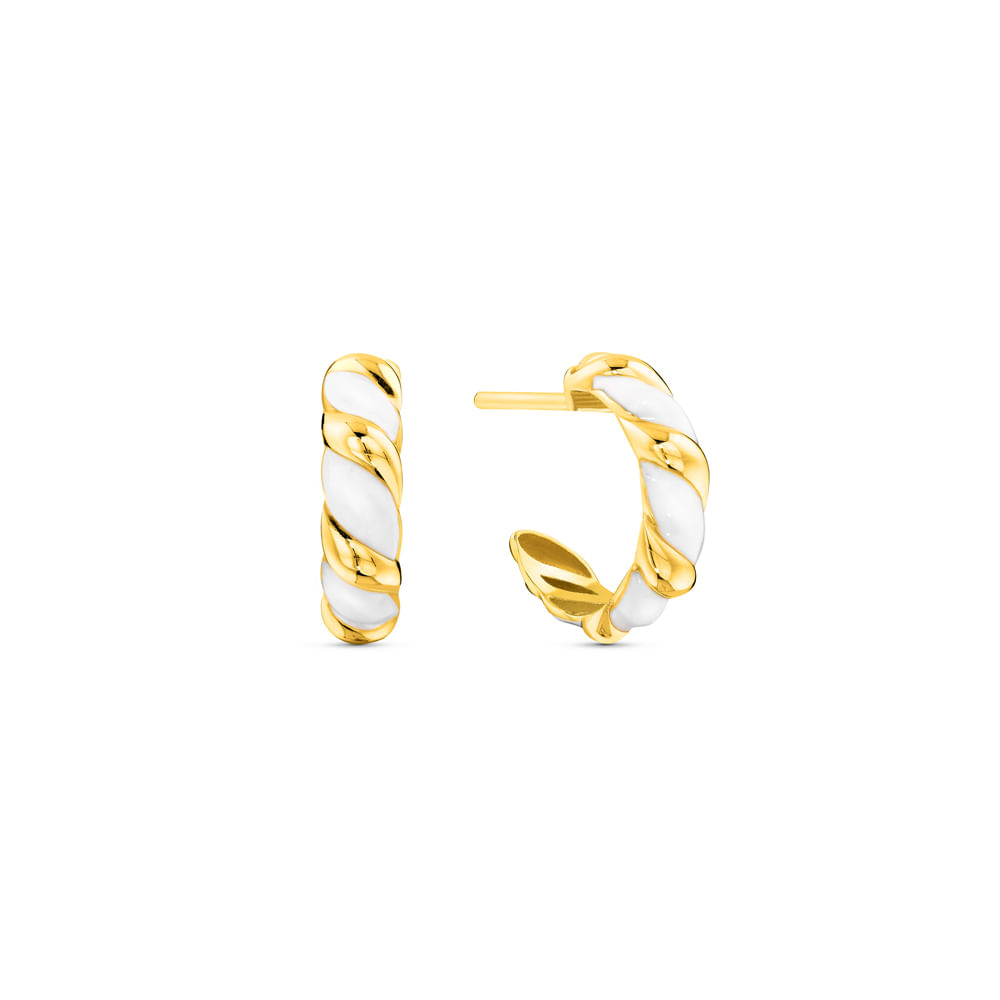 Argola Viena Color em Ouro Amarelo 18k com Esmalte, 18 mm