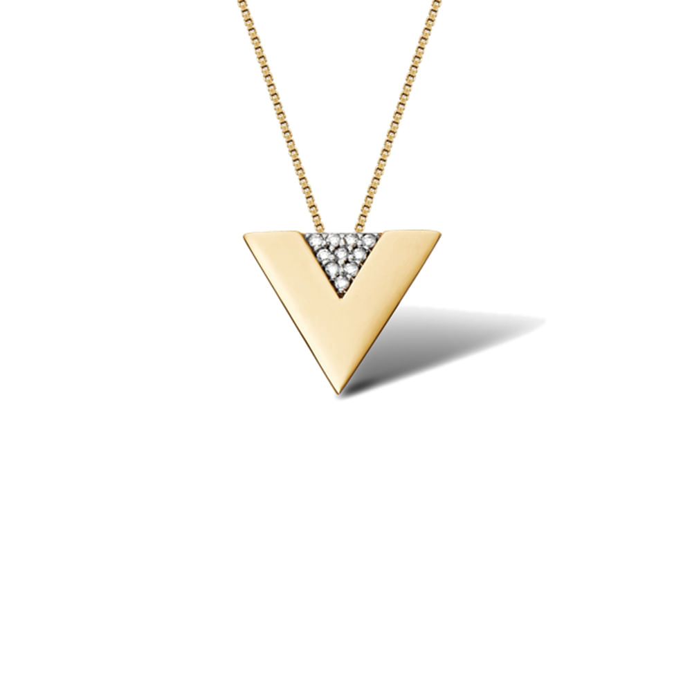 Pingente Vivara em Ouro Amarelo 18k com Diamantes, 12.9mm