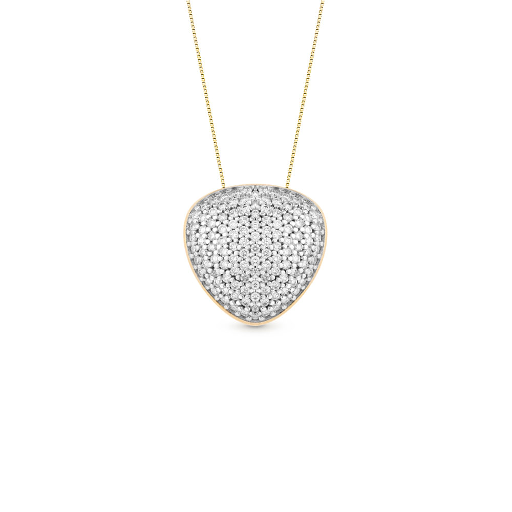 Pingente Bold em Ouro Amarelo 18k com Diamantes, 16.5mm