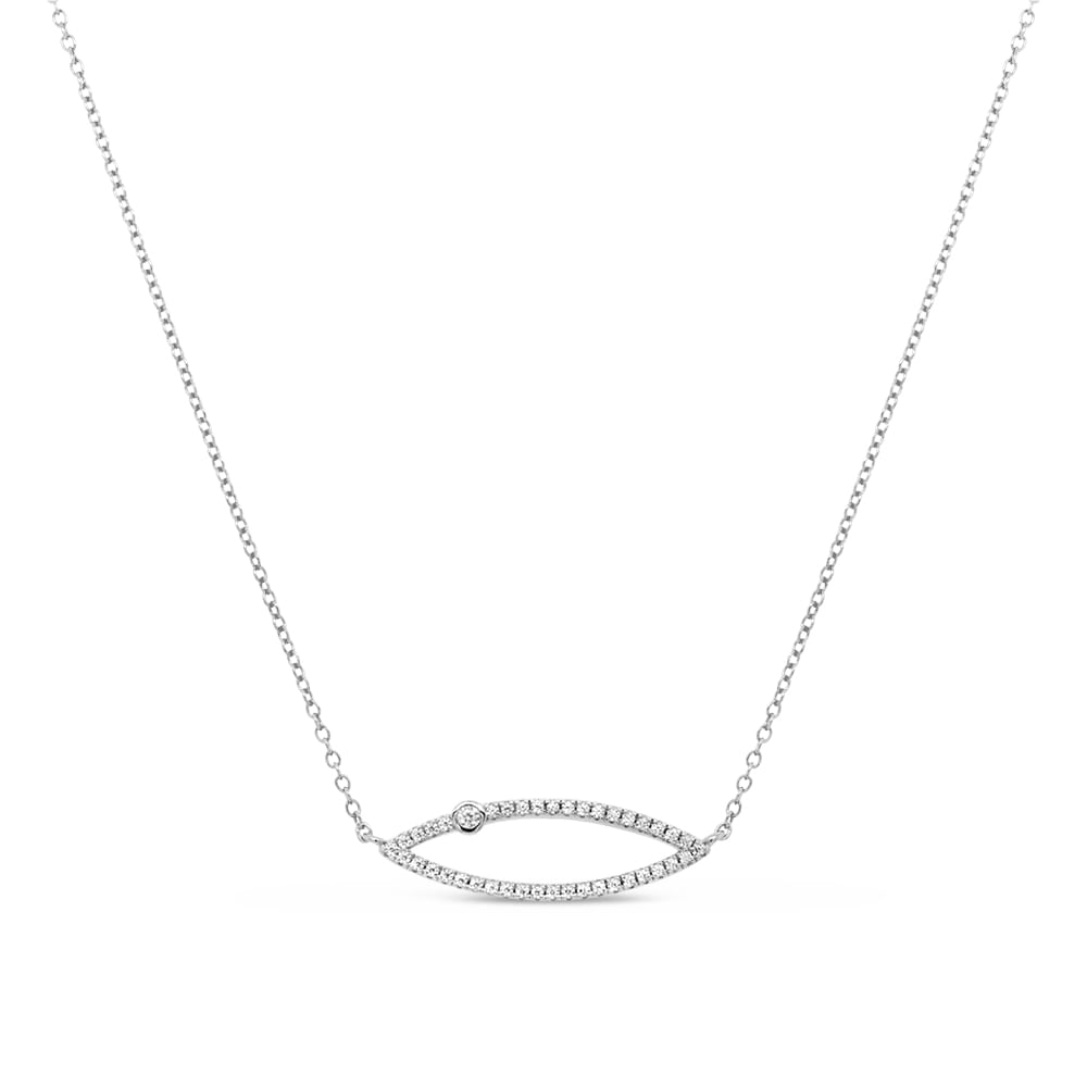 Colar Petit em Prata 925 com Topázios Incolores, 40cm