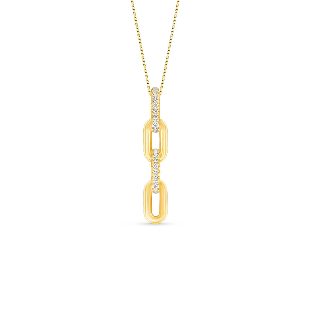 Pingente Chains em Ouro Amarelo 18k com Diamantes