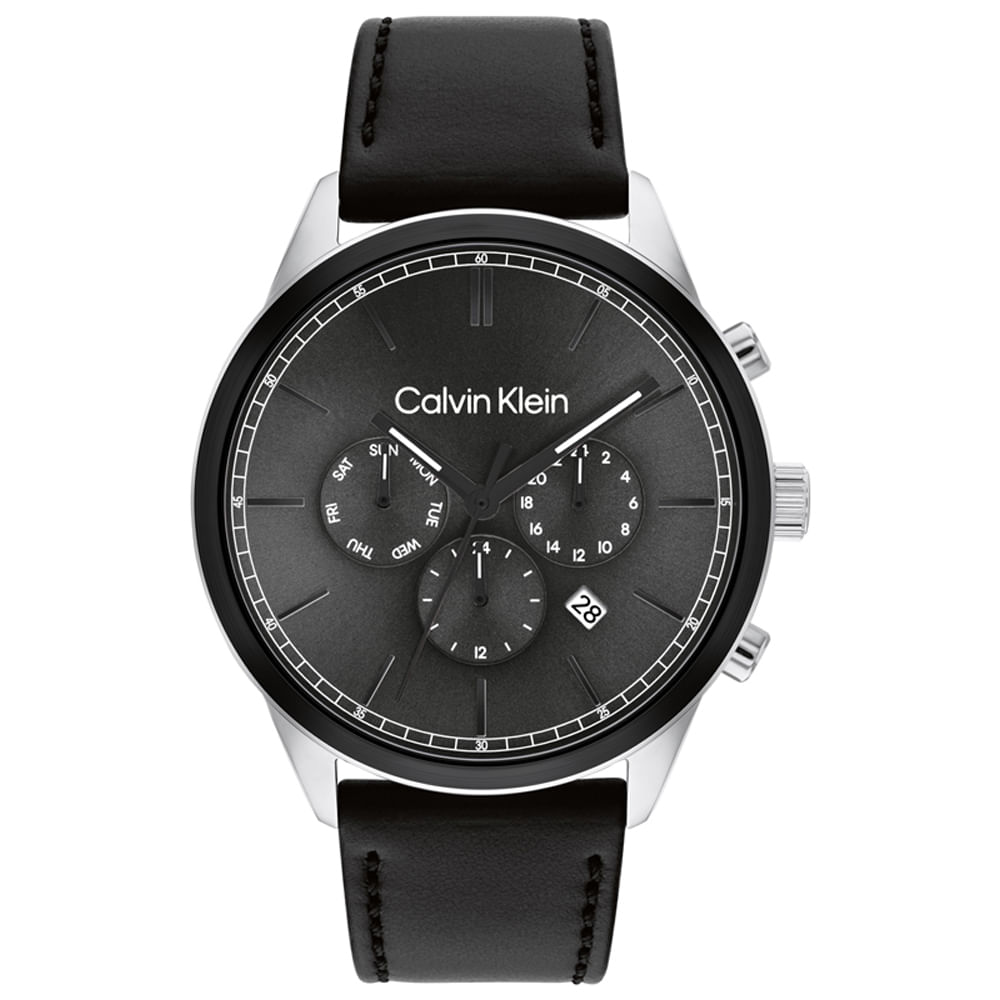 Relógio Calvin Klein Infinite Masculino Couro Preto - 25200379