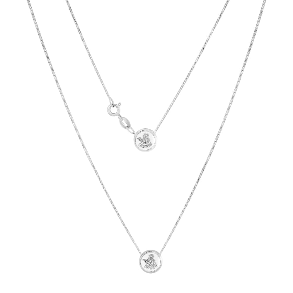 Escapulário Anjo da Guarda em Prata 925, 40cm