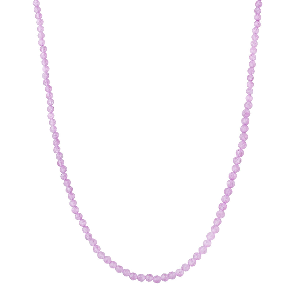 Colar Life Shambala em Prata 925 com Ametista, 50cm