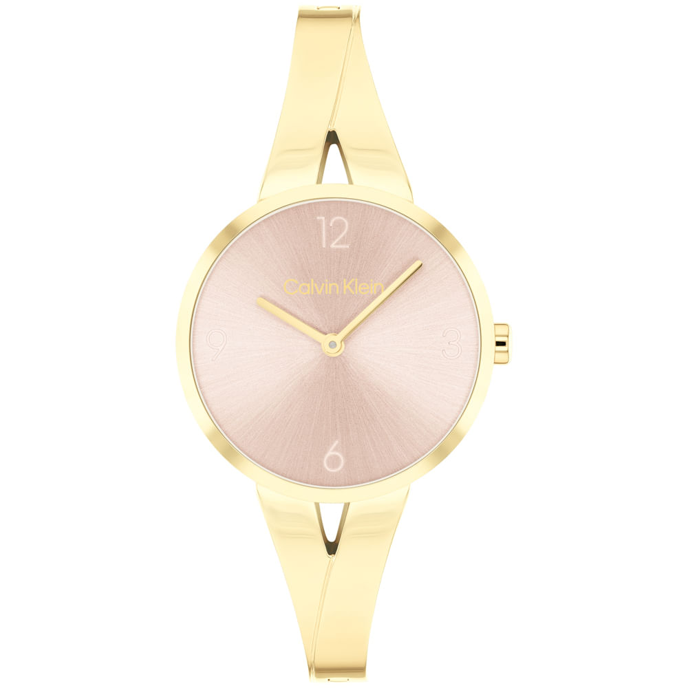 Relógio Calvin Klein Feminino Aço Dourado 25100027