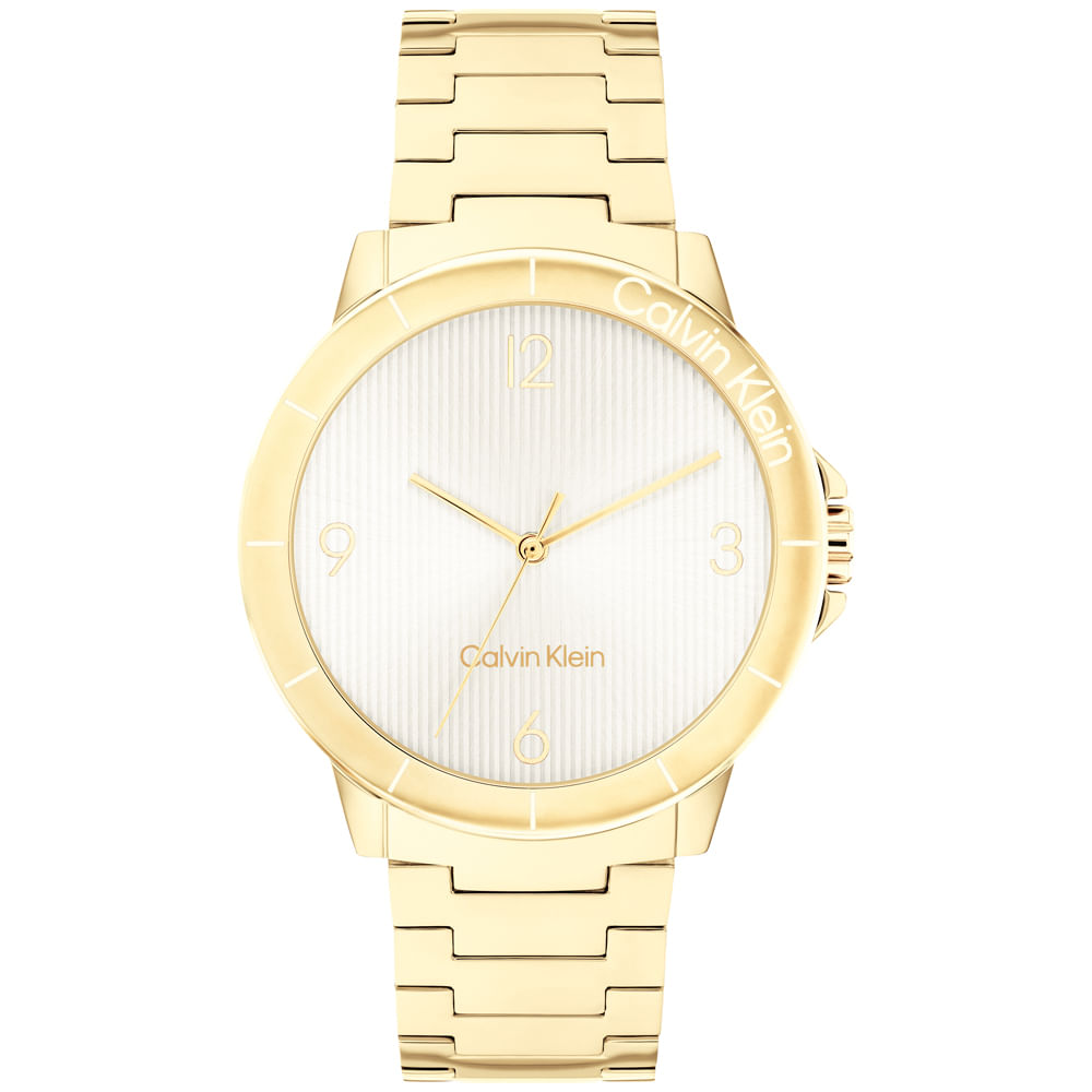 Relógio Calvin Klein Feminino Aço Dourado 25100023