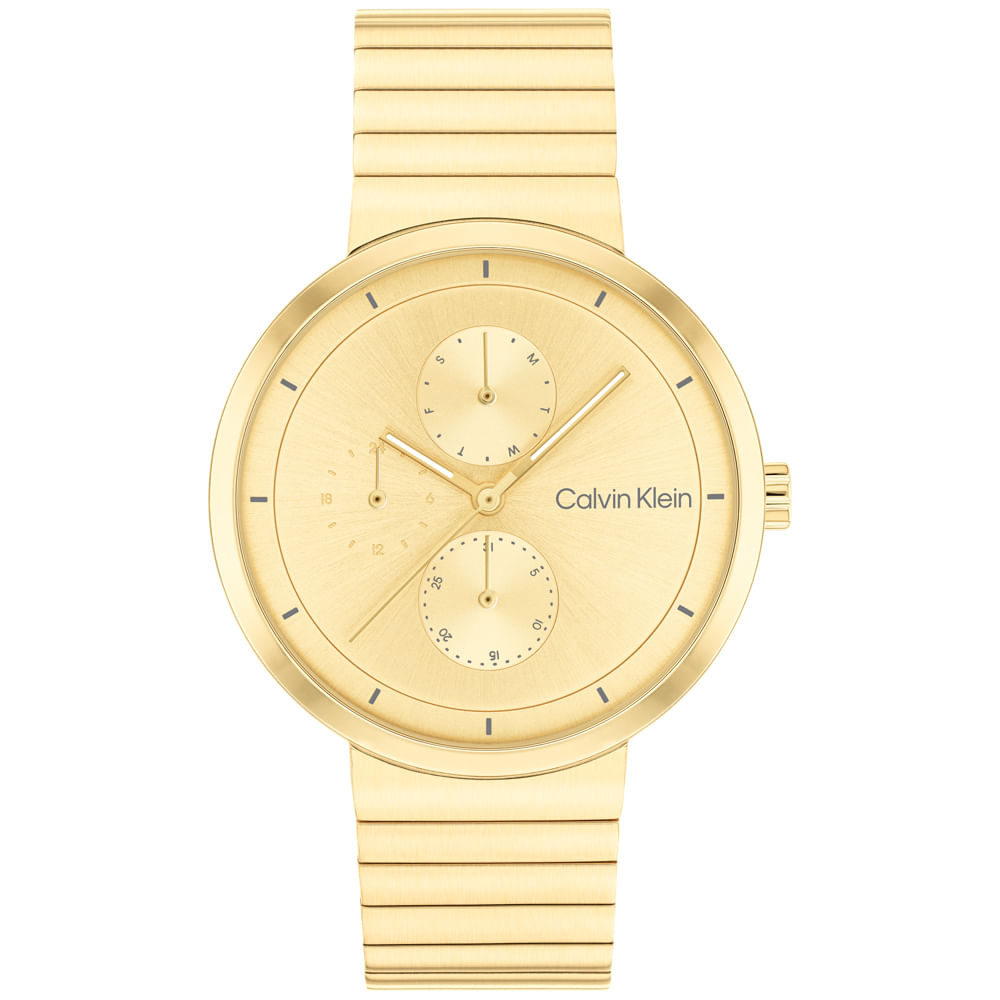 Relógio Calvin Klein Feminino Aço Dourado 25100030