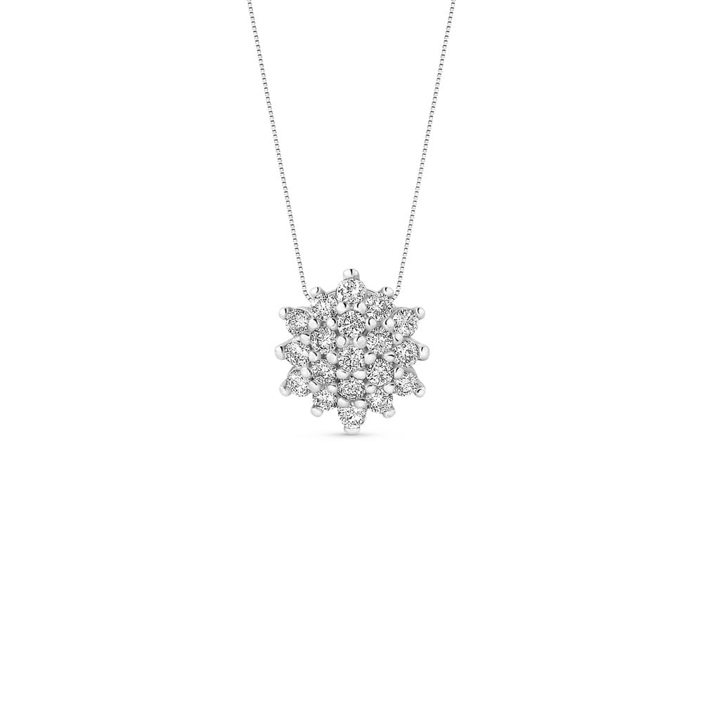 Pingente Lyra em Ouro Branco 18k com Diamantes, 11mm