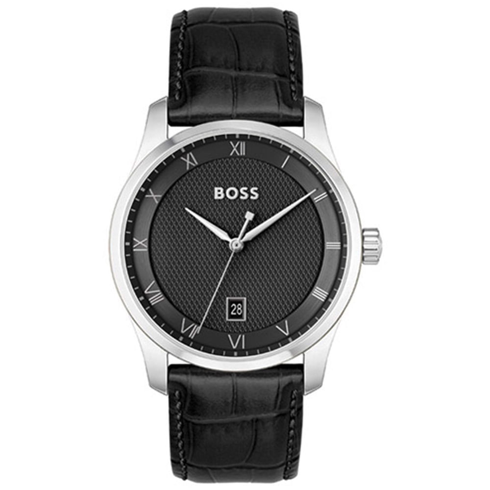 Relógio Boss Masculino Couro Preto 1514122