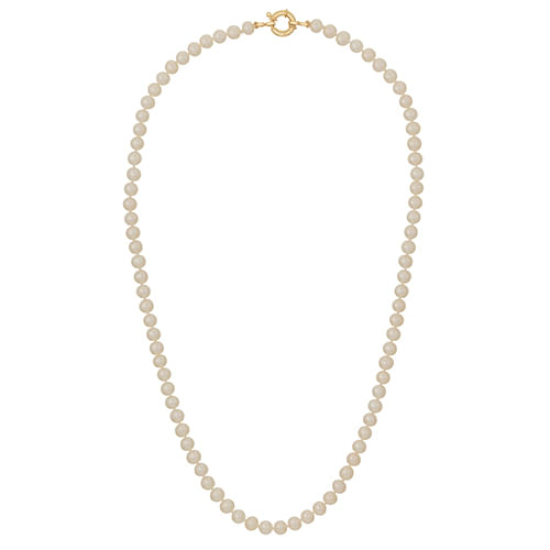 Colar de Pérolas com Ouro Amarelo 18k, 5-5.5mm